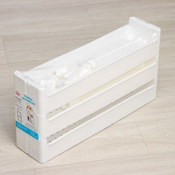 Стойка напольная, 3-х секционная, на колёсиках, белая