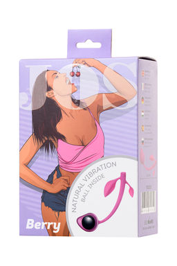 Вагинальные шарики JOS BERRY, силикон, розовый, 15,5 см  фото 5