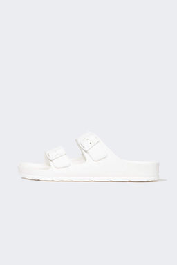 Мужские тапочки Eva на плоской подошве с двойной полосой - Defacto фото 2