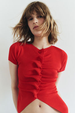 DRAPED KNIT TOP - Zara фото 9