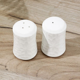 Набор фарфоровый для специй Доляна Эстет. Кракле, 2 предмета: солонка, перечница, цвет белый  фото 2