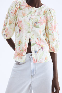 Blusa en mezcla de lino - H&m фото 17