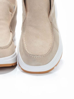 01-5280-10 LT. BEIGE Ботинки демисезонные женские (натуральная замша, байка)