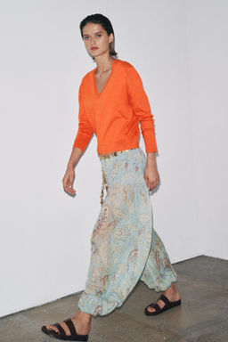 PLAIN KNIT V-NECK SWEATER - Zara фото 8