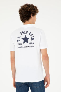 Футболка U.S. Polo Assn белая хлопок  фото 5