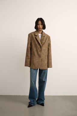 Жакет из экокожи с винтажной потертостью - Mollis фото 5