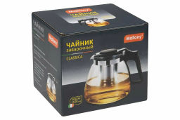 Чайник заварочный CLASSICA, объем 1100 мл, из жаропр стекла с фильтром из нерж стали арт.910131 - Mallony фото 3