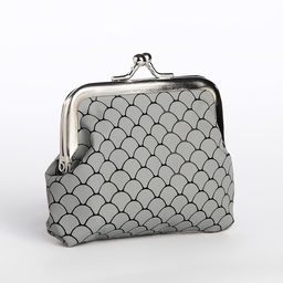 Кошелёк на фермуаре, цвет серый