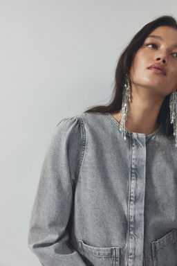 Chaqueta denim con mangas abullonadas - H&m фото 6