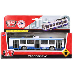 . Троллейбус арт.SB-16-65WB 16,5см метал, инерц. открыв. двери.