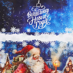 Цена за 4 шт. Пакет бумажный подарочный новогодний крафт Дед мороз 18?8?25 см