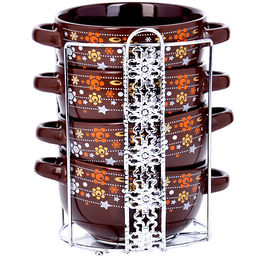 23126 Набор супниц 4 пр на мет подс 520 мл LR(х6) - Mayer&boch фото 2