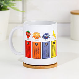 Кружка чайная керамическая «Таблица умножения», 320 мл