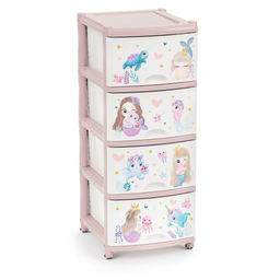 Комод 4-х секционный детский (для девочек) М1240
