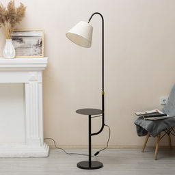 Торшер Ruta 1×40 Вт Е27 черный/золото 28×28×160 см