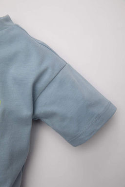 Футболка с короткими рукавами и круглым вырезом для маленьких мальчиков - Defacto фото 3