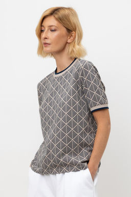 ЕВТ 3220/бежевый,ромбы-елочка фуфайка жен