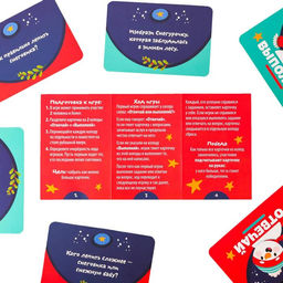 Новогодняя настольная игра «Новый год: Отвечай или выполняй», 50 карт, 5+