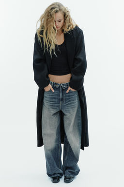 EXTRA LONG WOOL BLEND COAT