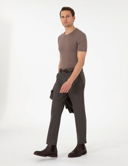 Kahverengi Slim Fit Kuma_ Pantolon