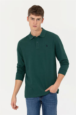 U. S. Polo Assn / Мужской зеленый базовый свитшот