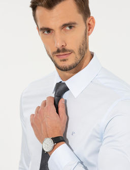 A__k Mavi Slim Fit Uzun Kollu Klasik G_mlek - Pierre cardin фото 2