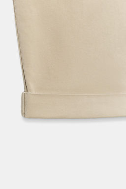 PANTAL?N CHINO BAJO VUELTA / Camel claro - Zara фото 9