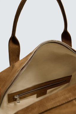 LIMITED EDITION LEATHER TRAVEL BAG - Zara фото 8