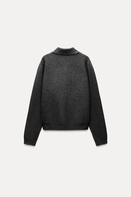 PLAIN KNIT POLO COLLAR JACKET - Zara фото 4