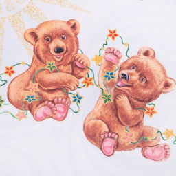 Шторы для кухни с подхватами «Новогодняя сказка» 145×180 см - 2 шт., габардин