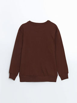 Bisiklet Yaka Bask?l? Erkek ?ocuk Sweatshirt - Waikiki фото 3