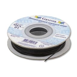 Шнур Gamma 1 мм GCL-01 кожаный 20 м черный