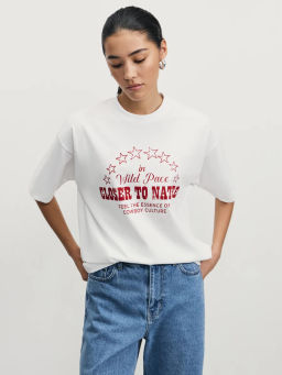 Футболка оверсайз с принтом / Zarina  фото 2