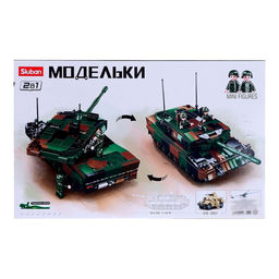 Конструктор Модельки Sluban «Боевой танк», 766 деталей