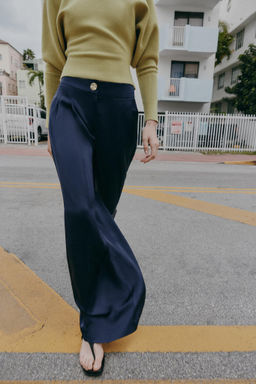 FLOWING SATIN TROUSERS - Zara фото 4