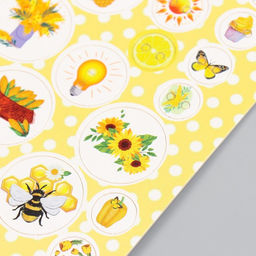 Цена за 5 шт. Декор для творчества картон Фишки и пуговки. Жёлтый, 24 шт., 13?16.5 см