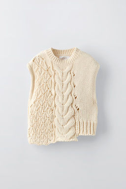 CABLE-KNIT VEST