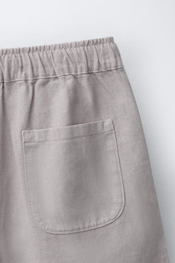 BERMUDA CON LINO Y ALGOD?N / Piedra - Zara фото 4