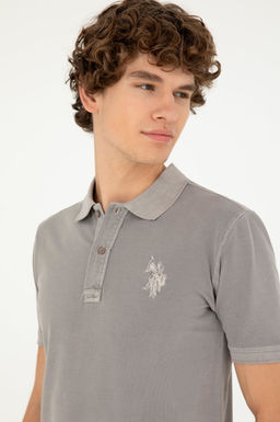 Футболка U.S. Polo Assn темно-серая хлопок  фото 2