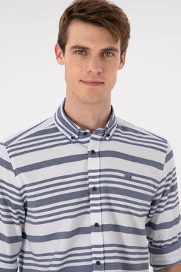 Мужская темно-синяя рубашка с длинным рукавом Неожиданная скидка в корзине - U.s. polo assn фото 2