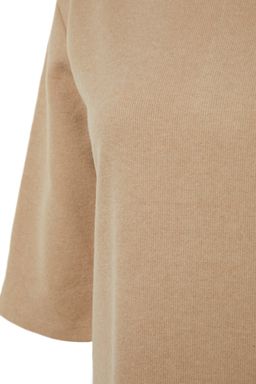 Vizon Bal?kc? Yaka Shift/Duz Mini Selanik Uzun Kollu Orme Elbise TWOAW20EL1110