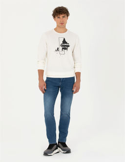 Ekru Regular Fit Sweatshirt - Pierre cardin фото 4
