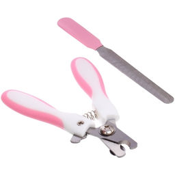 Цена за 2 шт. Набор для груминга "Великолепный Бро", когтерез и пилка, цвет белый/розовый (блистер U)