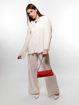 LACCOMA сумка J0117-красный эко кожа хлопок  фото 2