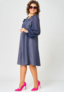 Платье EVA GRANT 7322А-Р синий баклажан