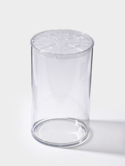 Ваза для цветов с крышкой «Альваро», 25×15 см, пластик, прозрачная