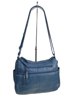 Женская сумка из искусственной кожи, цвет синий