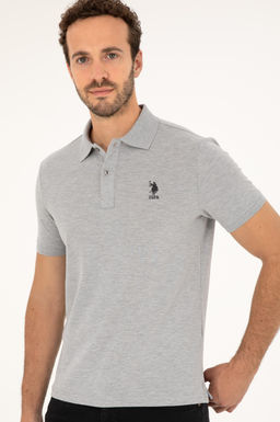 U. S. Polo Assn / Мужская серая меланжевая базовая футболка - U.s. polo assn фото 3