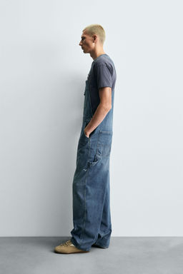 BAGGY FIT DENIM DUNGAREES - Zara фото 4