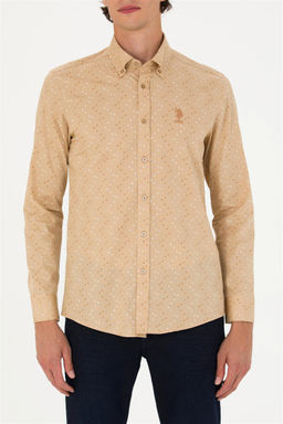 U. S. Polo Assn Мужская рубашка с длинным рукавом Stone - U.s. polo assn фото 13
